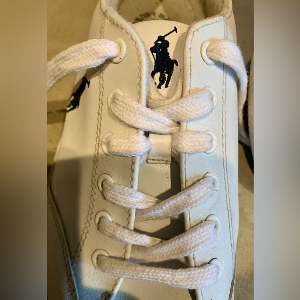 Polo by Ralph Lauren White Leather Sneakers size 11 D